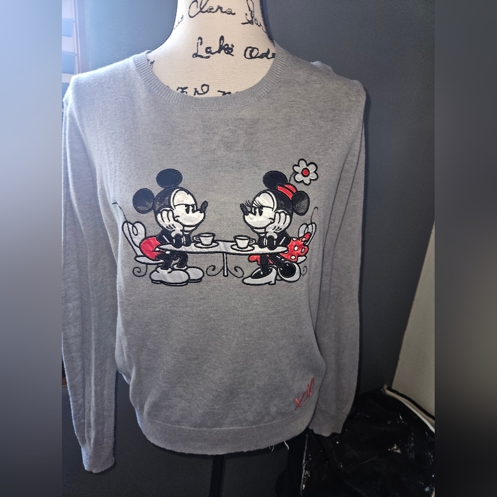 Disney Parks Womans Gray Sweater Size S